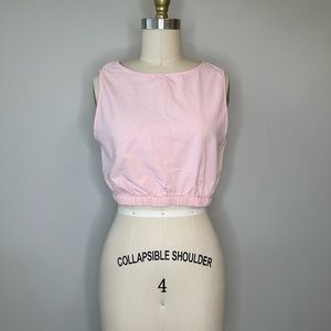Pink Cotton Crop Top